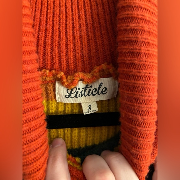 Listicle Colorful Striped Turtleneck Sweater - Picture 4 of 6